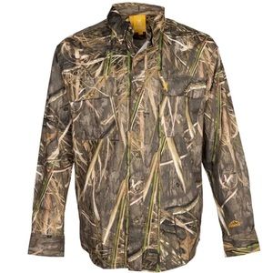 Men’s Browning wasatch mossy oak button up hunting shirt medium odor protection